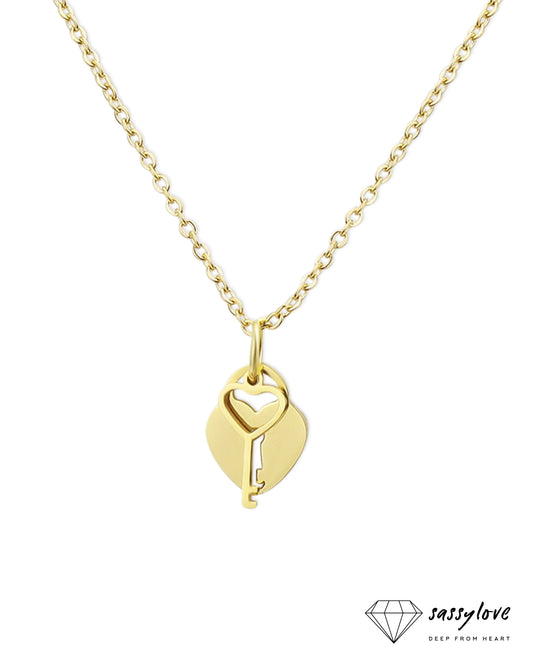 Herzenskette mit Schlüssel