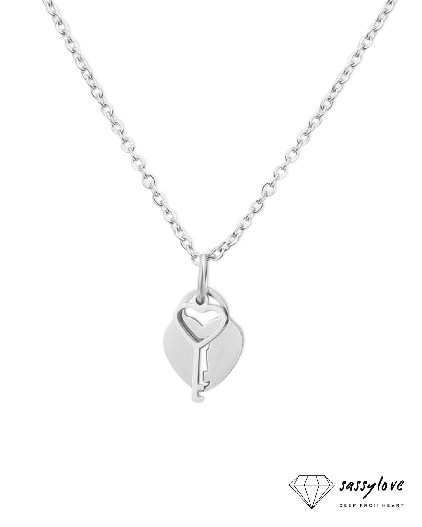 Herzenskette mit Schlüssel