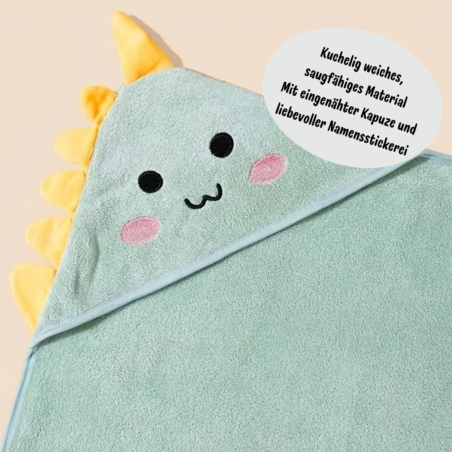 Kapuzenhandtuch bestickt mit Namen
