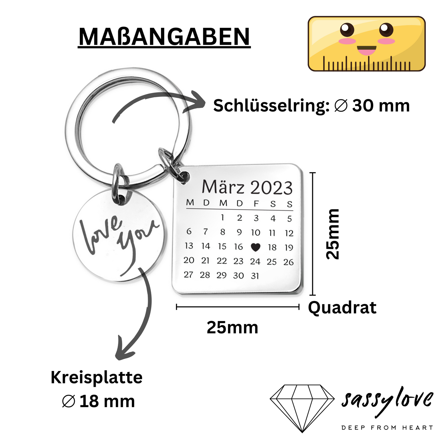 Schlüsselanhänger Datum