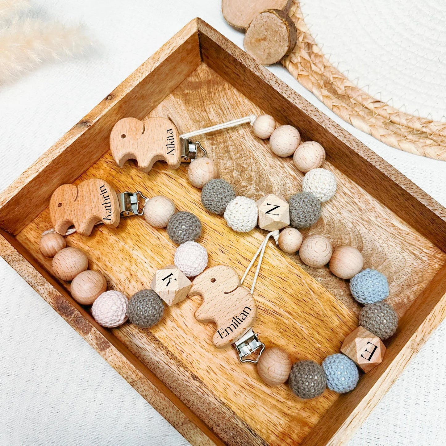 Schnullerkette - Elefant