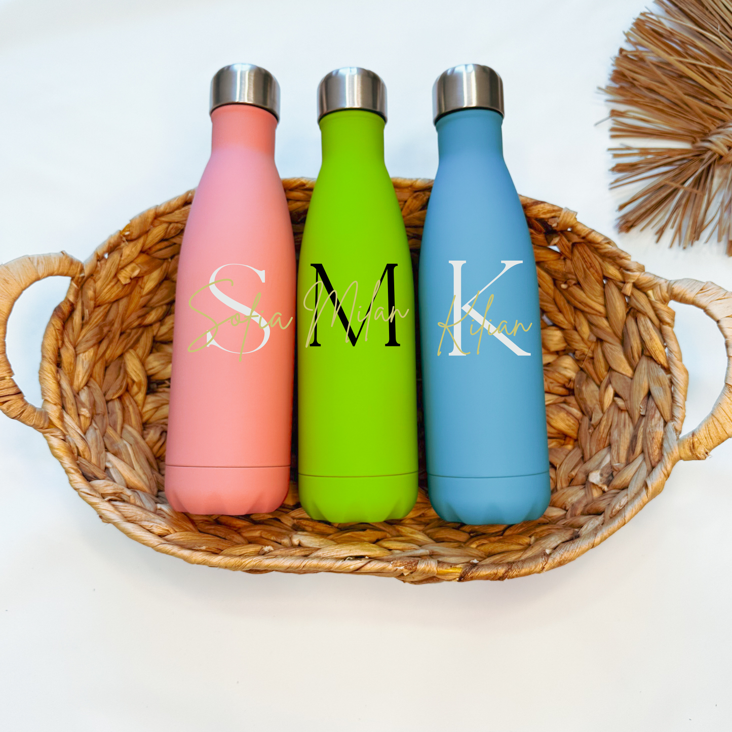 Personalisierte Thermosflasche mit Initialen - aus Edelstahl 500ml