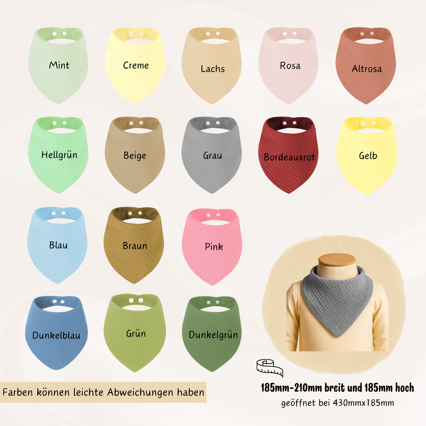 Personalisierte Musselin Lätzchen