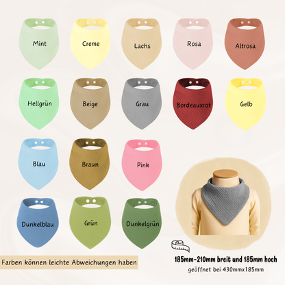 Personalisierte Musselin Lätzchen