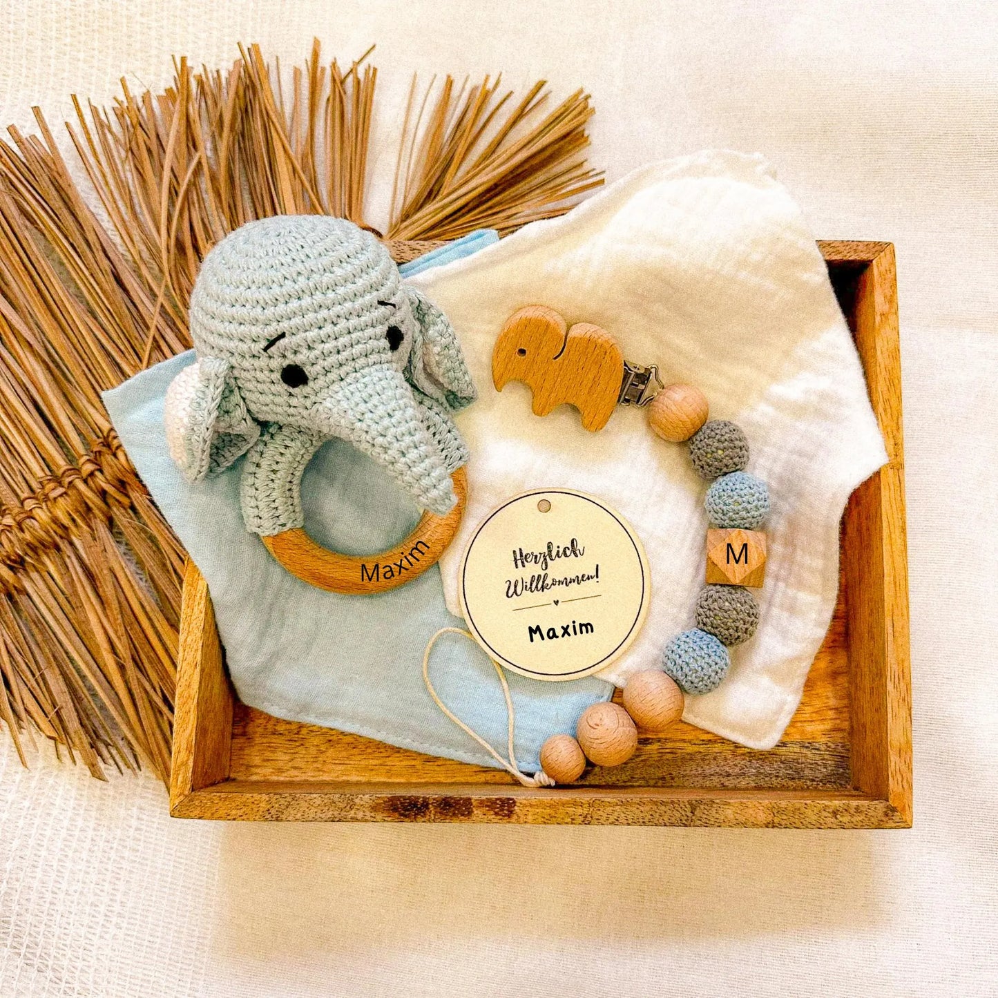 Babygeschenkset Elefant Blau