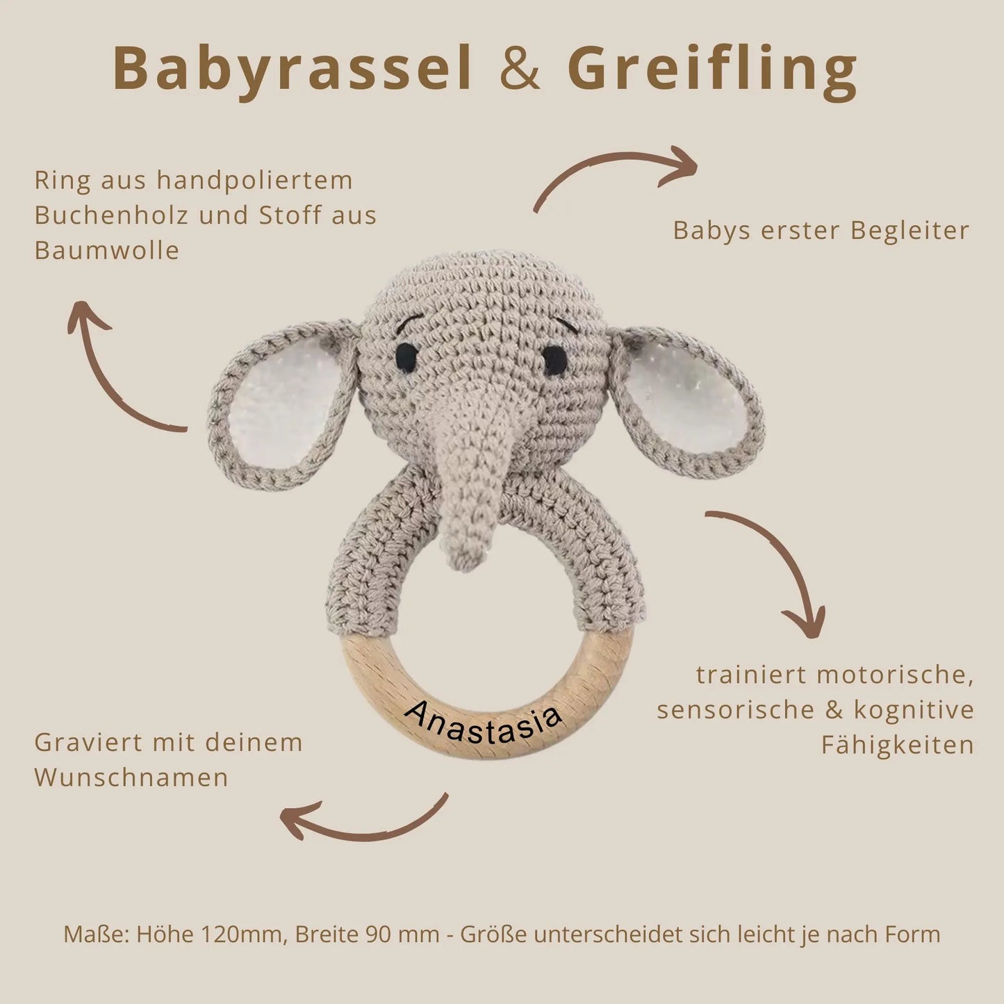 Babygeschenkset Elefant Rosa