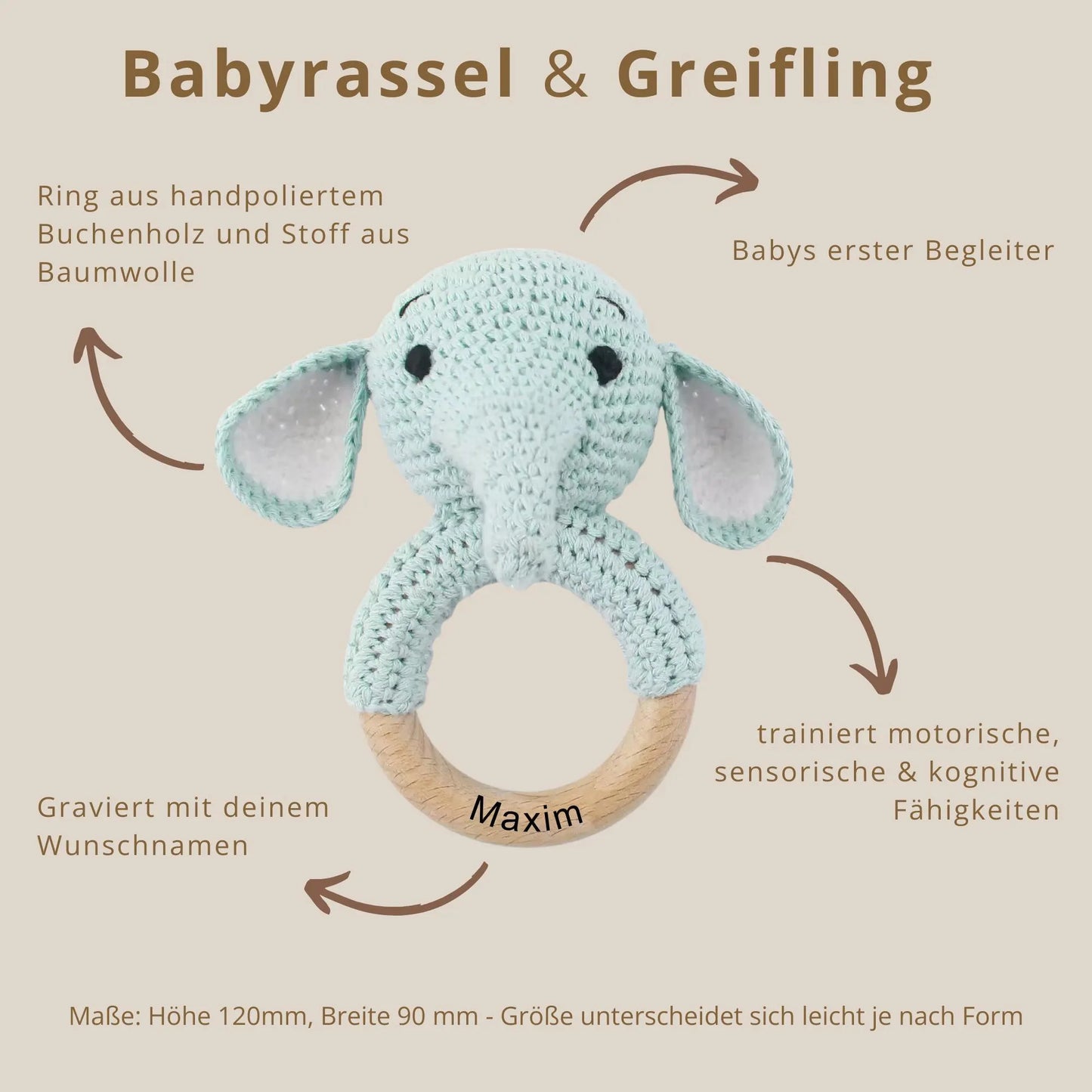 Babygeschenkset Elefant Blau